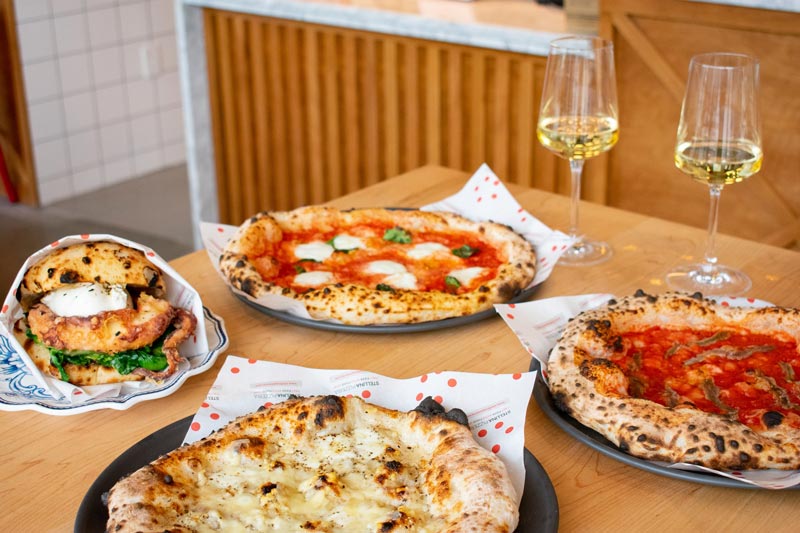 Pizza and panini from Stellina Pizzeria near Union Market in Washington, DC's NoMa neighborhood Pizza and panini from Stellina Pizzeria near Union Market in Washington, DC's NoMa neighborhood
